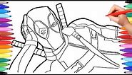 MARVEL DEADPOOL Coloring Pages | How to Draw Deadpool | Superheroes Coloring Book for Kids