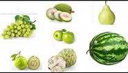 GREEN COLOUR FRUITS NAMES WITH PICTURES