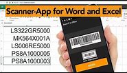 Barcode Scanner App for Android and iOS Scans into Word and Excel