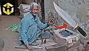 Hollywood Sharp Rambo Survival Knife Making from Old Rusted Bearing