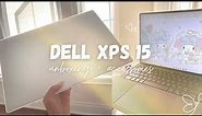 aesthetic laptop unboxing !! dell xps 15 9350 | my melody themed accessories + customizing 💕