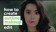 How to create Outline Makeup | PicsArt Tutorial