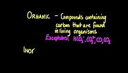 3.2.1 Distinguish between organic and inorganic compounds