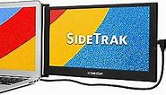 SideTrak Slide Portable Monitor for Laptop 12.5" FHD 1080P IPS Attachable Laptop Screen | Efficient USB Power | Compatible with Mac & Chrome 13" -17" Laptops (Patent Pending) | Black