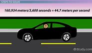 How to Convert Miles per Hour to Meters per Second