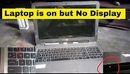 NO display, Laptop is on but Display is Blank, only black, Caps lock light blinking, Indicator on