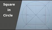 How to draw a square inside a circle