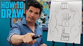 how to draw HANDS | Butch Hartman