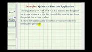 Ex: Quadratic Function Application - Horizontal Distance and Vertical Height