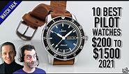 10 Best Pilot Watches $200 To $1500: Seiko, Breitling, Citizen & More