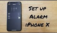 How to set up alarm iPhone X