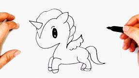 How to draw a Kawaii Unicorn Step by Step | Kawaii Drawings