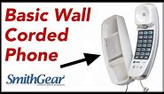 AT&T 210 Basic Corded Wall Telephone WHITE from SmithGear.com
