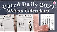 How to make Dated 2024 Daily Planner Printables with Moon Calendars