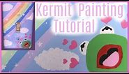 How to Draw/Paint a Wholesome Kermit Meme (Kermit with Hearts) Step by Step Tutorial Tik Tok