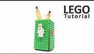 LEGO Pencil Holder and Pencils Tutorial Easy (MOC)