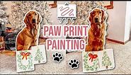 Paw Print Painting With My Dogs *Christmas Edition*