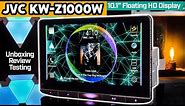 JVC KW-Z1000W - 10.1" Floating Display, Wireless Apple CarPlay/Android Auto & Phone Mirroring