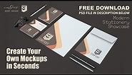 Create Your Own Mockups in Seconds ★ Modern Stationery Showcase ★ Mockup Generator ★ Adobe Photoshop