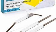 Self-Adhesive Prong Paper Fasteners - IMLIKE 100 PCS Metal File Fasteners, 2" Capacity, 2.75" Base for Paper Folder or Files, Brown - A Good Partner for Collecting Papers