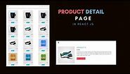 Creating A Product Detail Page With React JS | build a product page using react @creativetutorial69