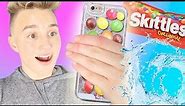 DIY SKITTLES LIQUID IPHONE CASE | Candy Water Filled Phone Case