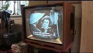 Restored vintage Philips black and white tv set from 1958