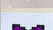 Drawing a butterfly with pixel art🦋‎#pixelartminecraft