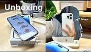 Unboxing: iPhone 14 Pro Max 128gb Silver + iPhone 13 mini comparison🍎