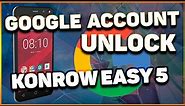 Konrow Easy 5 Google Account Unlock Android 8.1.0 FRP Google Account unlock reset Bypass сброс