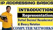 Representation of IP Address | Dotted Decimal Hexadecimal and Binary Notation | Computer Networks