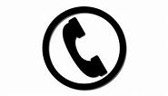 cell phone icon incoming call symbol looping animation