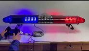 Golddeer Blue red emergency police Led SMD light bar TBD04126A with siren 150W and speaker