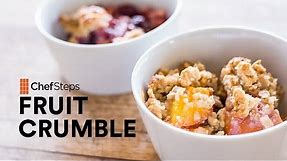 Simple Fruit Crumble with Oatmeal Streusel Topping