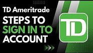 How to Login TD Ameritrade !