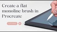 How to Make a Flat Monoline Brush in Procreate | Procreate Tutorial