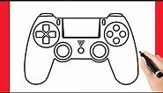How To Draw A PLAYSTATION Controller / Easy PS4 Game controller Drawing step by step