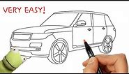 3D Sports Car drawing - how to draw car? (VERY EASY) | ART and LİNE