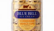 Blue Bell Homemade Vanilla Ice Cream Cups, 3.0 fl oz, 12 Count