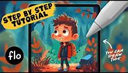 You Can Draw This Storybook Boy Character in PROCREATE - Step by Step Procreate Tutorial