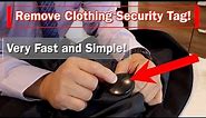 Removing Clothing Security Tag in a rush! | Security Tag on Suit | Quick and Easy!