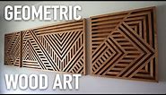 Geometric Wood Slat Wall Art