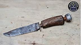 Vintage hunting knife Restoration. Full Restoration