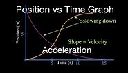 Motion Graphs (2 of 8) Position vs. Time Graph Part 2, Acceleration