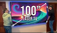 Installing 100” TV In Master Bedroom | Hisense PL1 X-Fusion Laser TV (UST Projector Review)