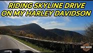 Skyline Drive On A Motorcycle