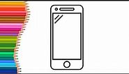How To Draw a Smartphone easy