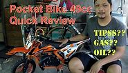 Pocket bike 49cc Enduro 87| Quick Review | Motorcycle fot kids SPECS, TIPS