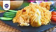 EB Little Kitchen | Nasi Briyani with Crispy Fried Chicken Wonton