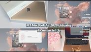 M1 MacBook Air 2020 Unboxing (Rose Gold) + Aesthetic Customisation